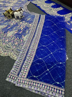 Royal blue colour premium Coding Sequins work and designer lehenga perfect fit for you