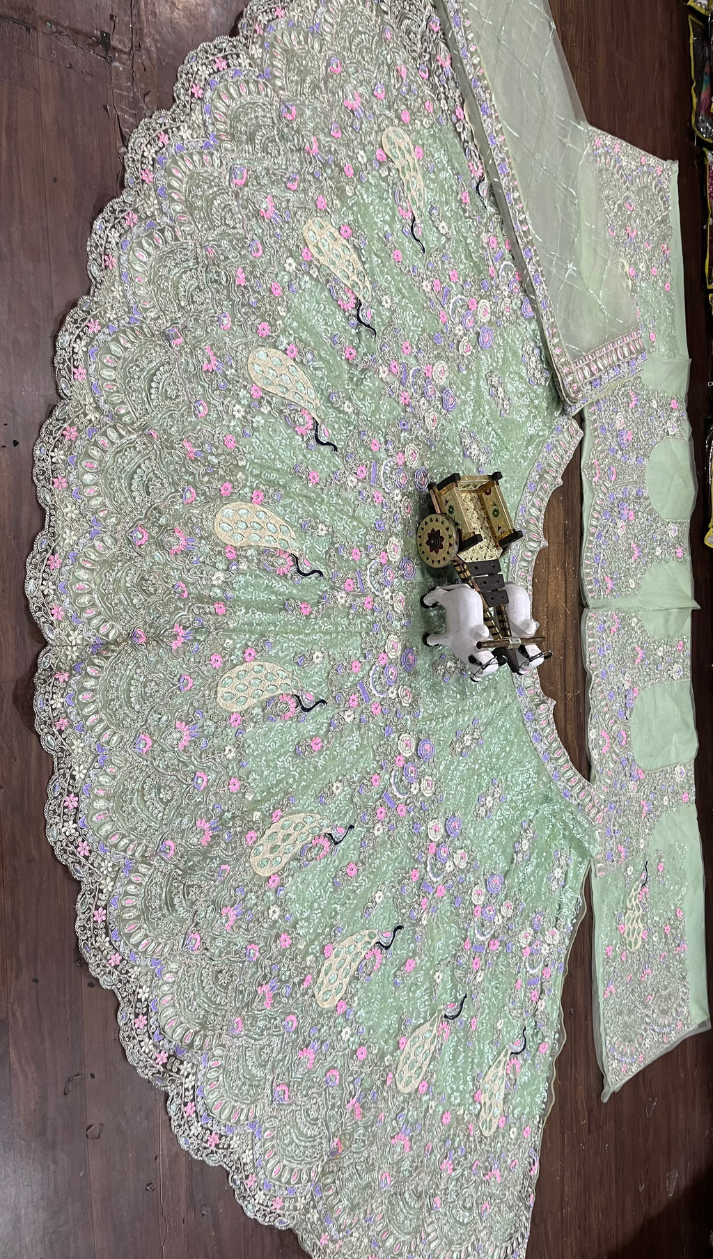 Sea Green colour Coding Sequins work and designer lehenga perfect fit for you