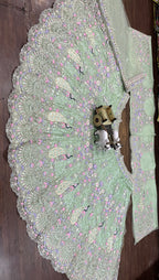 Sea Green colour Coding Sequins work and designer lehenga perfect fit for you