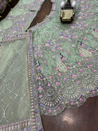 Sea Green colour Coding Sequins work and designer lehenga perfect fit for you