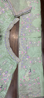 Sea Green colour Coding Sequins work and designer lehenga perfect fit for you
