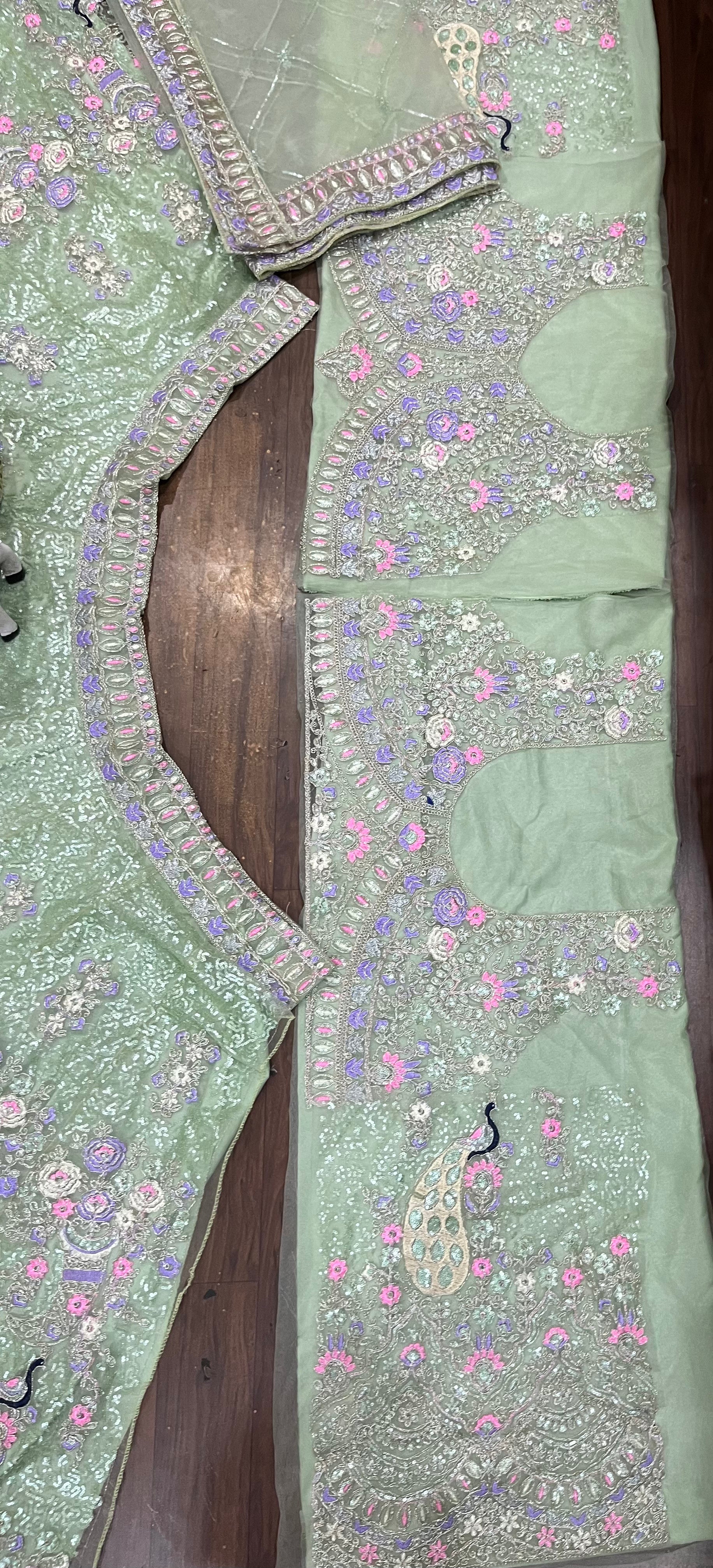 Sea Green colour Coding Sequins work and designer lehenga perfect fit for you