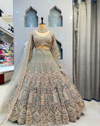 Sea Green colour Coding Sequins work and designer lehenga perfect fit for you