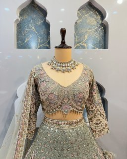 Sea Green colour Coding Sequins work and designer lehenga perfect fit for you