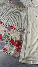 Ivory Garden Bloom Embroidered Lehenga Choli
