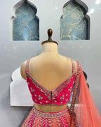 fox georgate lehenga with real mirror work
