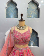 fox georgate lehenga with real mirror work