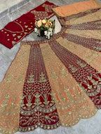 fox georgate lehenga with real mirror work