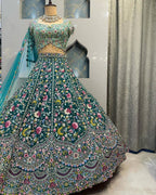 Emerald Royal Garden Embroidered Lehenga Choli