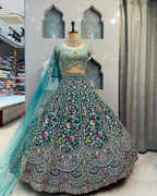 Emerald Royal Garden Embroidered Lehenga Choli