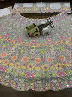 Pastel Mirror Bloom Embroidered Net Lehenga Choli