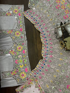 Pastel Mirror Bloom Embroidered Net Lehenga Choli