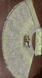 Mint Silver Radiance Mirror Embroidered Lehenga Choli
