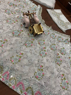 Soft Net Embroidered Lehenga Choli with Mirror & Sequins Work